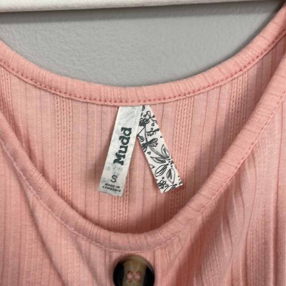 MUDD Ripped Light Pink Tank Top - Picture 4 of 4